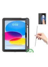 Mobigear SureGrip Xtreme iPad 10.9 (2022) Hoes Hard Kunststof,Siliconen Backcover Standaard - Zwart