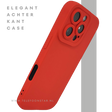 iPhone 16 Pro Rood Hoesje &ndash; Mat Design met Verhoogde Camerabescherming