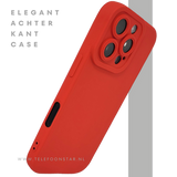 iPhone 16 Pro Rood Hoesje &ndash; Mat Design met Verhoogde Camerabescherming