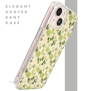GreenNature Soft Case &ndash; Bladeren Hoesje iPhone 13 / 14 Transparant | Telefoonstar.nl