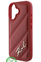 Hoesje voor iPhone 16 Rood Leren &ndash; Luxe Bescherming met Stijlvolle Glans