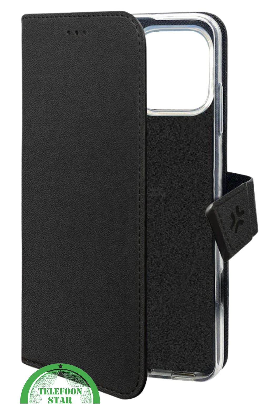 iPhone 16 Pro Bookcase Hoesje &ndash; Zwart| Elegant Design met Volledige Bescherming