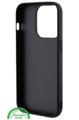 iPhone 15 Pro Design Hoesje &ndash; Modern Zwart met Structuur