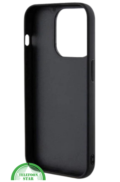 iPhone 15 Pro Design Hoesje &ndash; Modern Zwart met Structuur