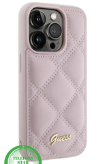 Roze Elegant Hoesje met Goud Detail iPhone 15 Pro Max