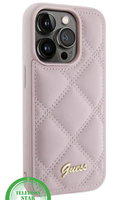 Roze Elegant Hoesje met Goud Detail iPhone 15 Pro Max