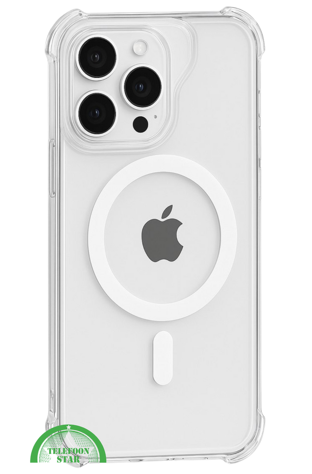 MagSafe Hoesje voor iPhone 16 Pro Silicone &ndash; Transparant, Flexibel &amp; Compatible | Telefoonstar