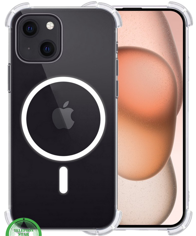 Hoesje voor iPhone 15 Plus Shockproof MagSafe Hoesje &ndash; Transparant, Sterk