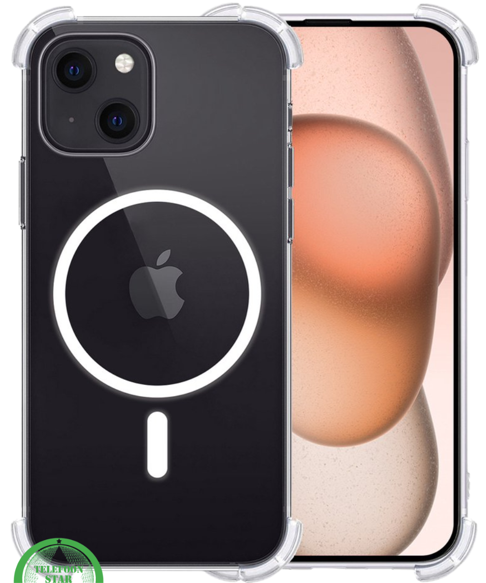 Hoesje voor iPhone 14 Plus Shockproof MagSafe Transparant, Sterk &amp; Magnetisch