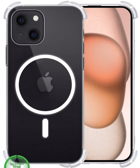 Hoesje voor iPhone 13 mini Shockproof MagSafe Transparant, Sterk & Magnetisch