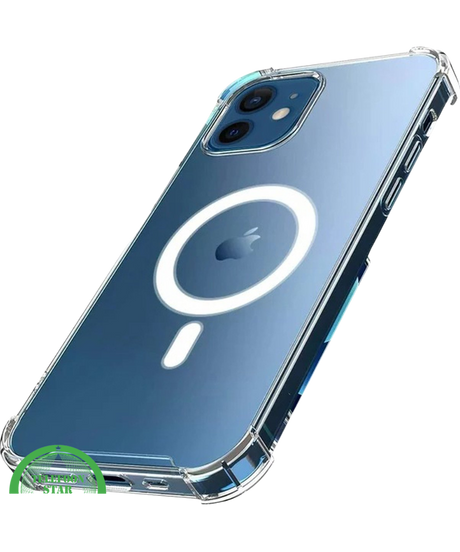 Hoesje voor iPhone 12 Silicone, Slank, Sterk &amp; Transparant MagSafe