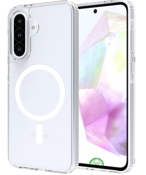 Hoesje voor Galaxy A56 Transparant Magneetring,Slank, Magnetisch & Schokbestendig