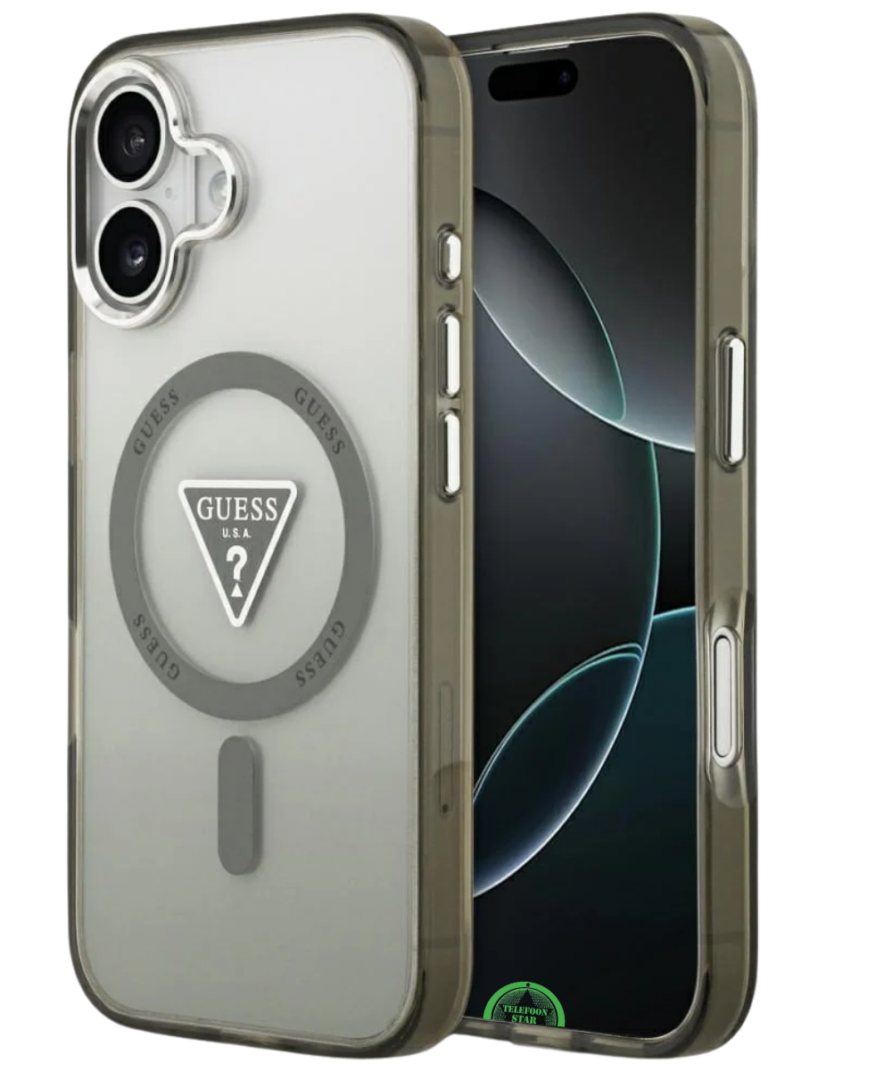 Hoesje iPhone 17 Transparant Grijs MagRing SmokeShield Case