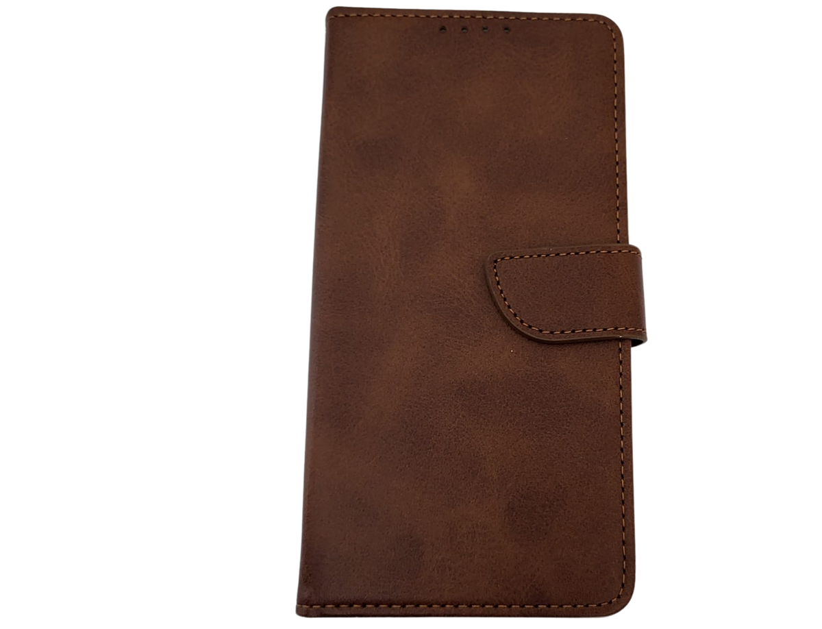 Luxe Boek iPhone 16E (2025)Bruin Leerlook Wallet Case Kaartvakken