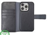 Zwart Bookcase Hoesje twee en een iPhone 15 Pro Max&ndash; Luxe PU-leer &amp; Kaarthouder | Telefoonstar.nl