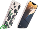 iPhone 13 / 14 Hoesje &ndash; Transparante Case met Zwarte Tulpen | Telefoonstar