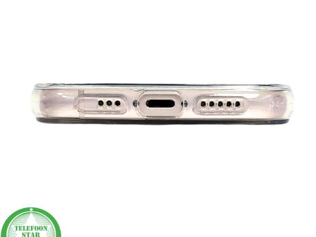 iPhone 13 / 14 Hoesje &ndash; Transparante Case met Zwarte Tulpen | Telefoonstar