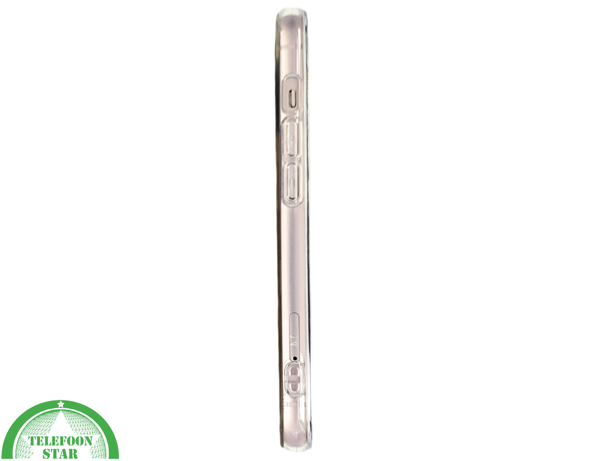 iPhone 13 / 14 Hoesje &ndash; Transparante Case met Zwarte Tulpen | Telefoonstar