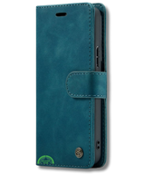 Hoesje voor Oppo Reno 11F Blauwgroen Bookcase Premium kunstleer volledig