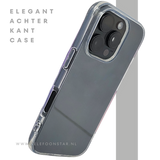 iPhone 16 Pro Max Transparant Hoesje &ndash; Glanzende Grijze Achterkant met Stevige Bescherming