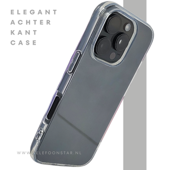 iPhone 16 Pro Max Transparant Hoesje &ndash; Glanzende Grijze Achterkant met Stevige Bescherming