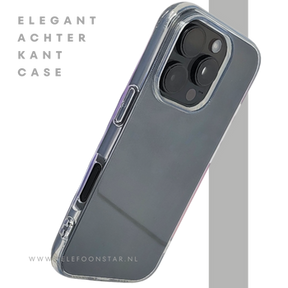 iPhone 16 Pro Transparant Hoesje &ndash; Glanzende Grijze Achterkant met Stevige Bescherming