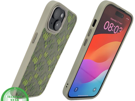 iPhone 15 Plus Hoesje Botanisch Design &ndash; Stevige Bescherming met Natuurlijke Uitstraling