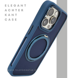 Donkerblauw iPhone 15 Pro Max Hoesje met Ringhouder &ndash; Grip &amp; Bescherming | Telefoonstar.nl