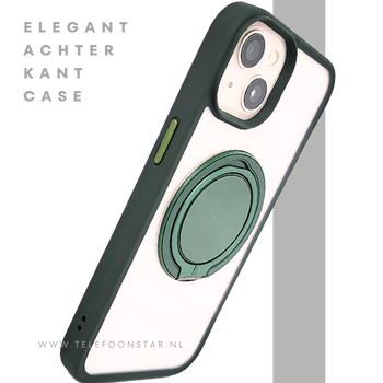 CoverGrip MagSafe Case &ndash; iPhone 13 / 14 Hoesje met Groene Ring | Telefoonstar.nl