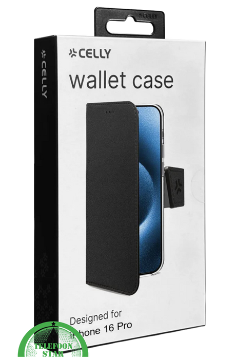 iPhone 16 Pro Bookcase Hoesje &ndash; Zwart| Elegant Design met Volledige Bescherming