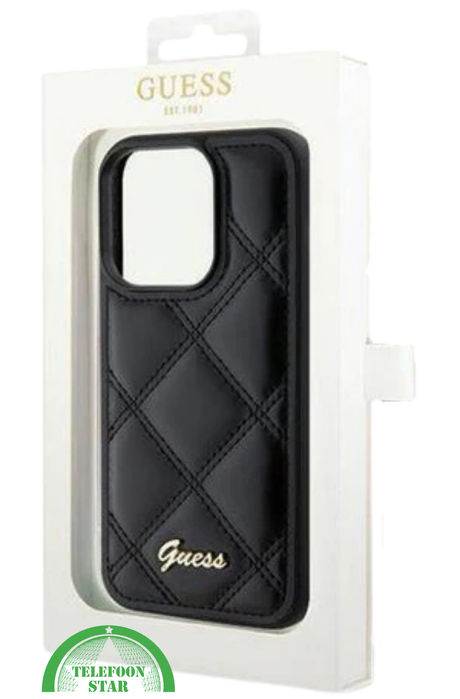 iPhone 15 Pro Design Hoesje &ndash; Modern Zwart met Structuur