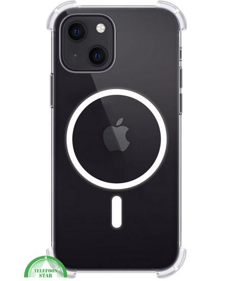 Hoesje voor iPhone 14 Plus Shockproof MagSafe Transparant, Sterk &amp; Magnetisch