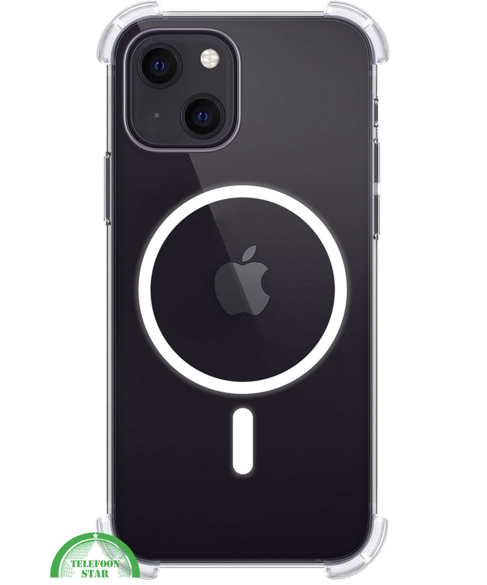 Hoesje voor iPhone 13 Shockproof MagSafe Transparant, Sterk &amp; Magnetisch