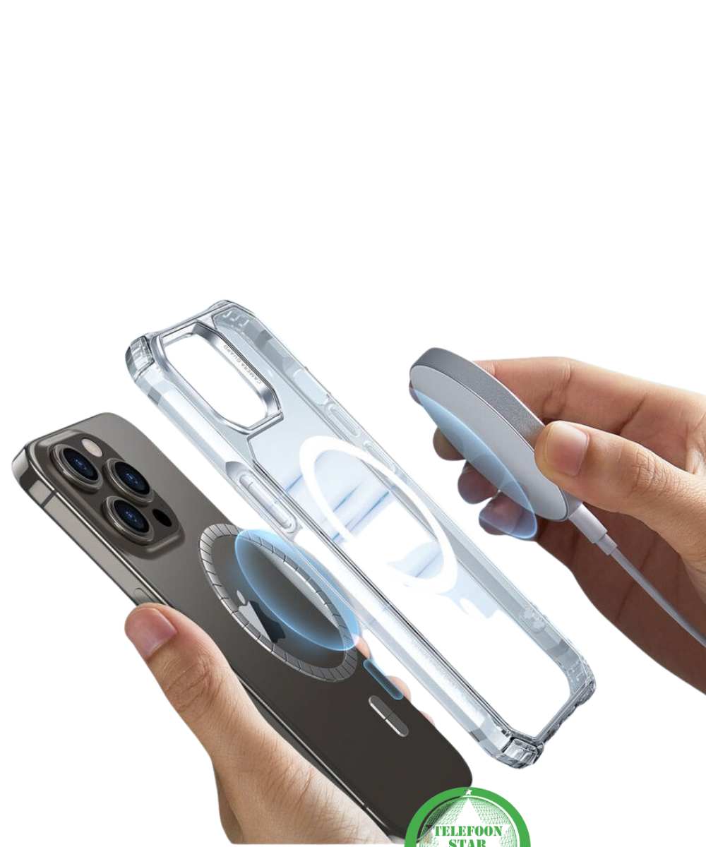 MagSafe Hoesje voor iPhone 15 Pro Max &ndash; Sterk, Transparant &amp; Magnetisch