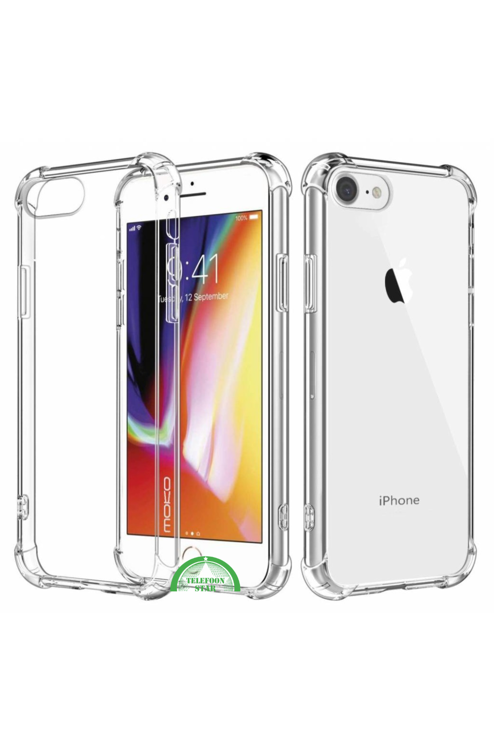 Hoesje voor iPhone SE Shockproof Transparante Cover &ndash; Slank, Gripvast &amp; Beschermend