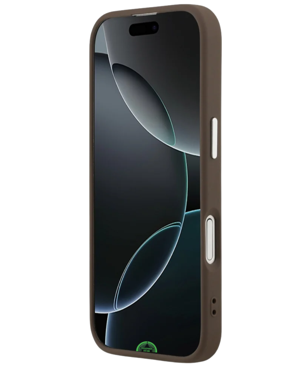 Hoesje voor iPhone 17 Air Bruin met Camera-Beschermrand