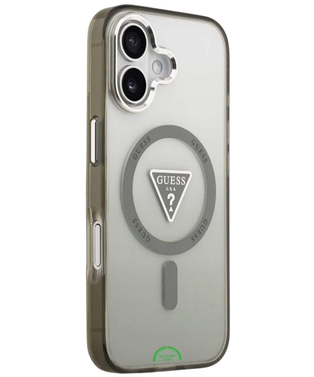 Hoesje iPhone 17 Transparant Grijs MagRing SmokeShield Case