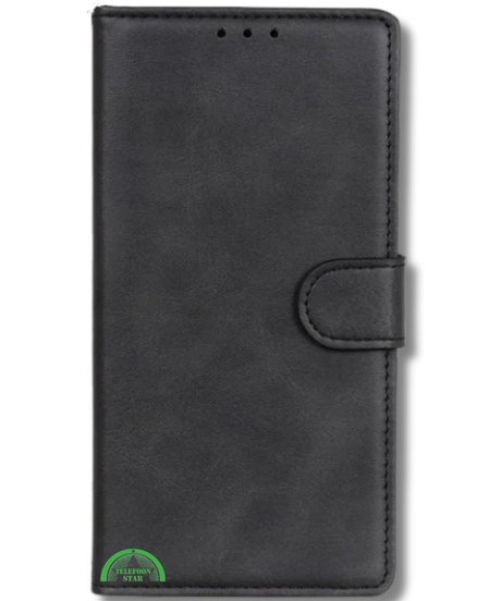 Bookcase Hoesje voor OnePlus 12 Zwart Vintage Leer Look met Magnetische Sluiting