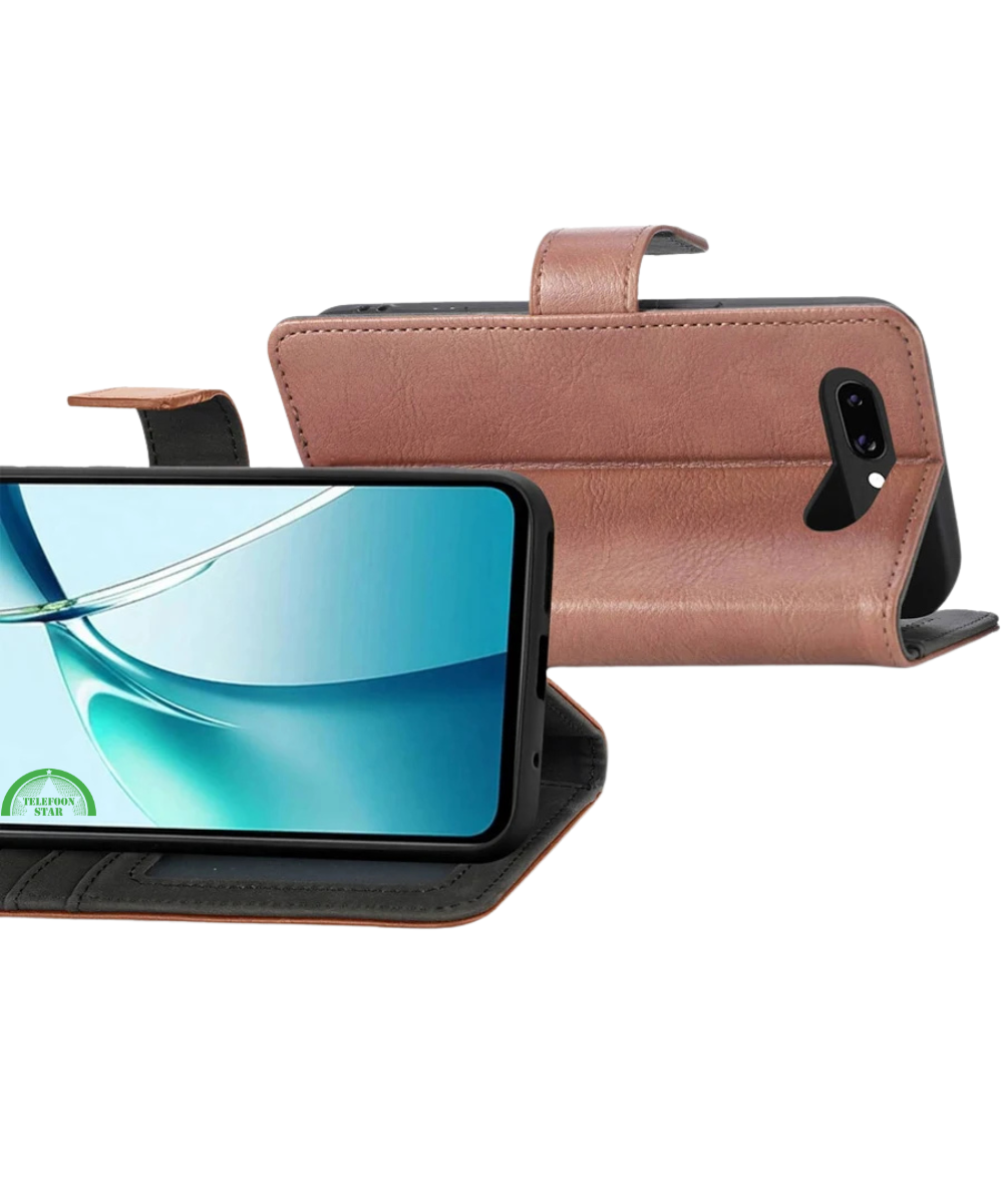 Google Pixel 10a Bookcase Hoesje Bruin Leren Look Met Pasjeshouder