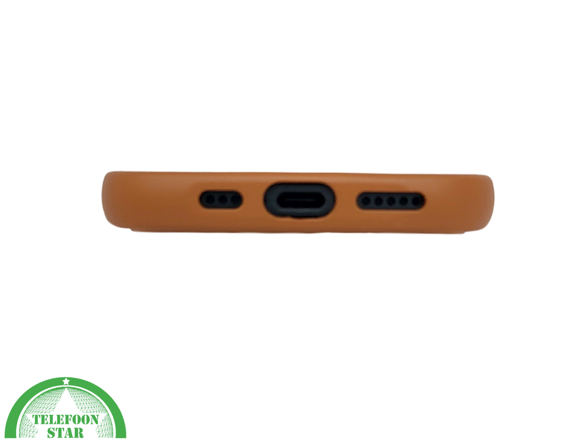 iPhone 15 Hoesje &ndash; Cognacbruin met Pasjeshouder | Functioneel &amp; Stijlvol