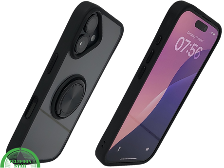 iPhone 16 Plus hoesje groen transparant met MagSafe ring en schokbestendige