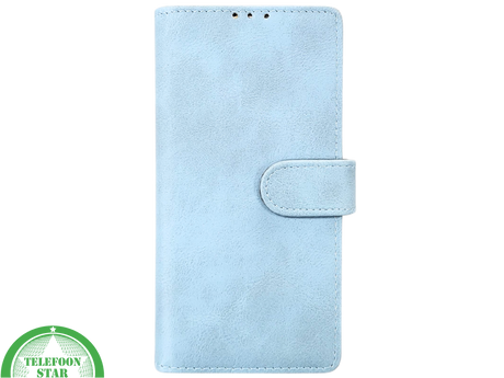 Lichtblauw Bookcase Hoesje iPhone 15 Pro &ndash; Fris &amp; Functioneel | Telefoonstar.nl