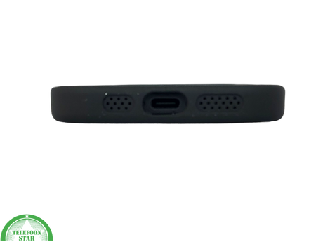 hoesje doorzichtig zwarte randen silicone voor iPhone 16 Pro