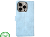 Lichtblauw Bookcase Hoesje iPhone 15 Pro Max&ndash; Fris &amp; Functioneel | Telefoonstar.nl