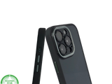 hoesje doorzichtig zwarte randen silicone voor iPhone 16 Pro