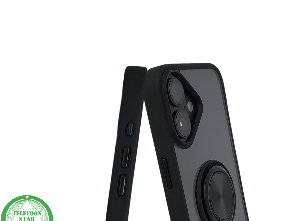 iPhone 16 Plus hoesje groen transparant met MagSafe ring en schokbestendige