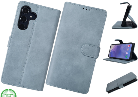Hoesje voor Samsung Galaxy S26 plus Boek Case Leer Blauw