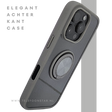 iPhone 16 Pro max Grijs Hoesje Met Ringhouder Stevige Rugcover Voor Extra Grip