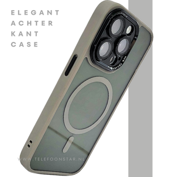 MagSafe iPhone 15 Pro Hoesje Transparant Olijfgroen &ndash; Slank &amp; Sterk | Telefoonstar.nl