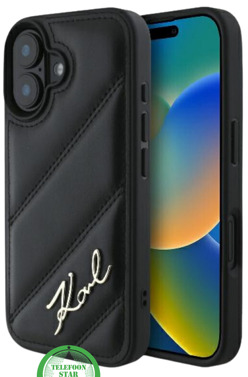Hoesje voor iPhone 16 Zwart Leren &ndash; Luxe, Bescherming en Tijdloze Klasse